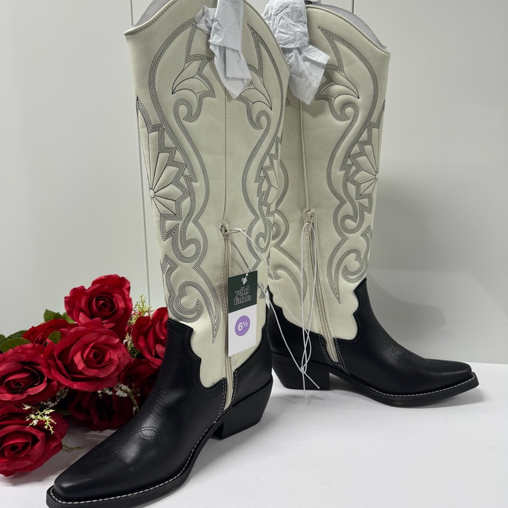 🤠LAST PAIR! EMBROIDERED WESTERN BOOTS - Picture 10 of 16